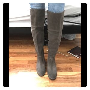 Frye suede knee high boots